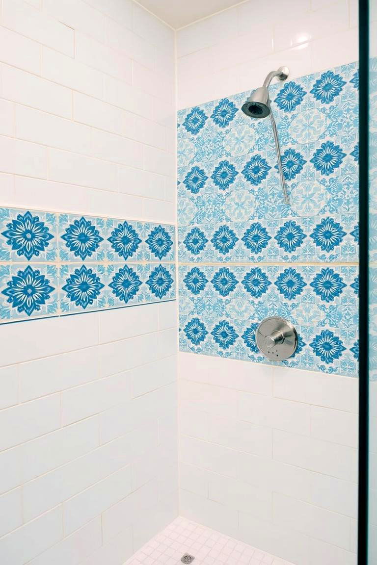 Bold Patterned Tiles - 24 Shower Wall Ideas