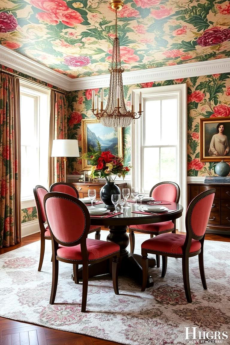 Bold Patterns and Textures Dining Room - 24 Dining Room Ideas