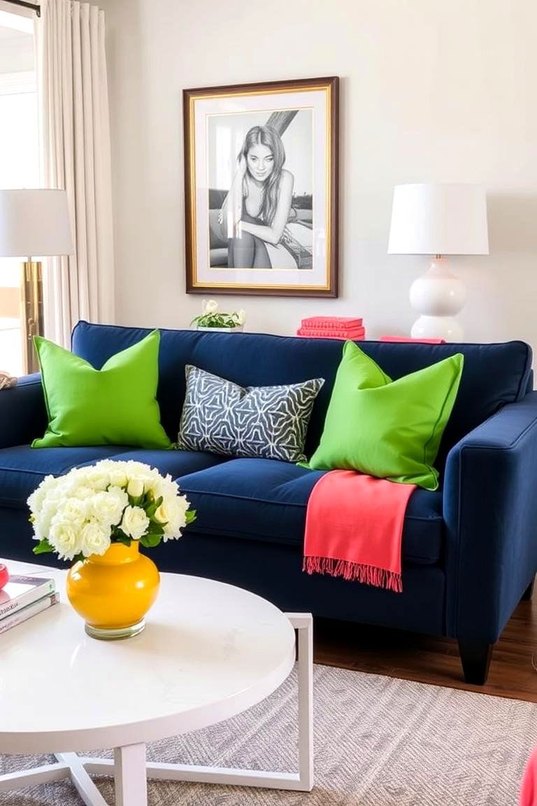 Bold Pops of Color - 24 Preppy Room Ideas