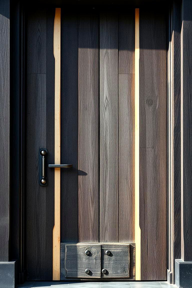 Bold Rustic Contrasts - 24 Rustic Front Door Ideas