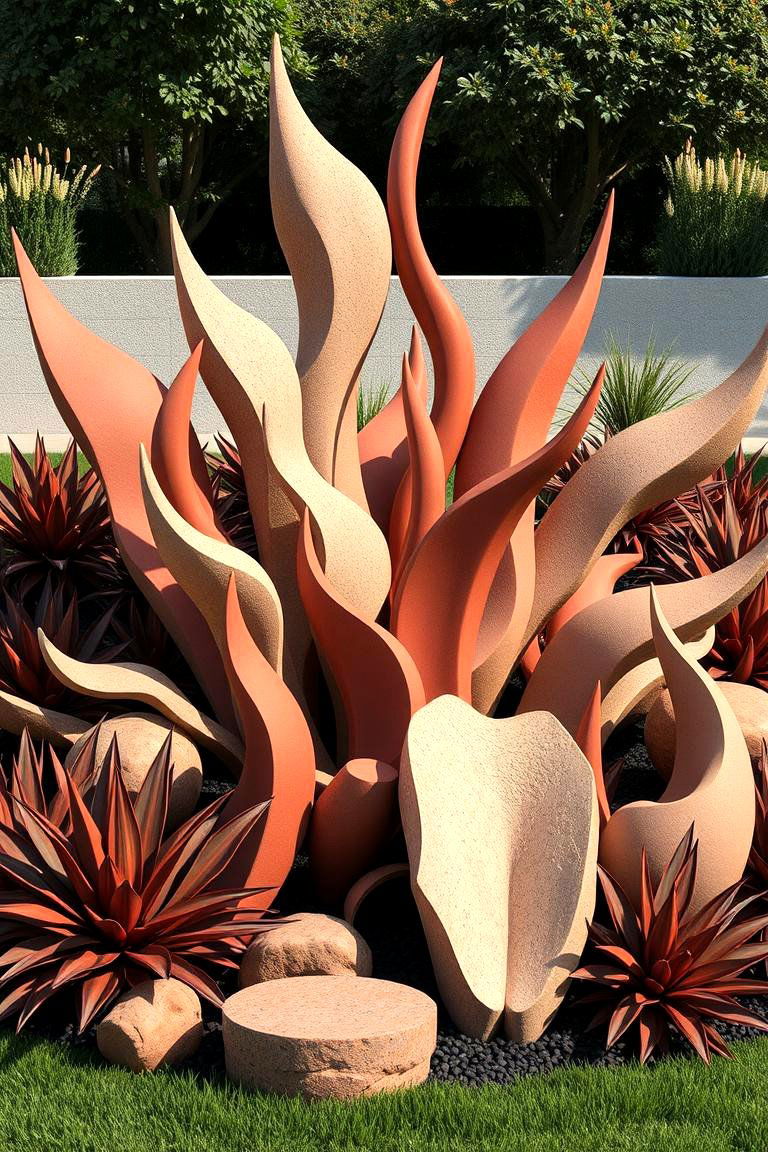 Bold Sculptural Planting Bed - 24 Front Yard Texas Flower Bed Ideas