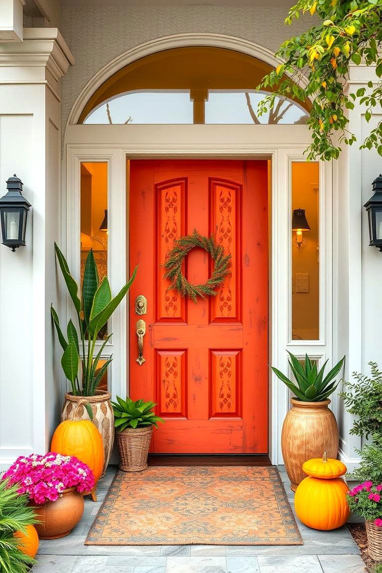 Bold Seasonal Accents - 24 Summer Front Door Decor Ideas