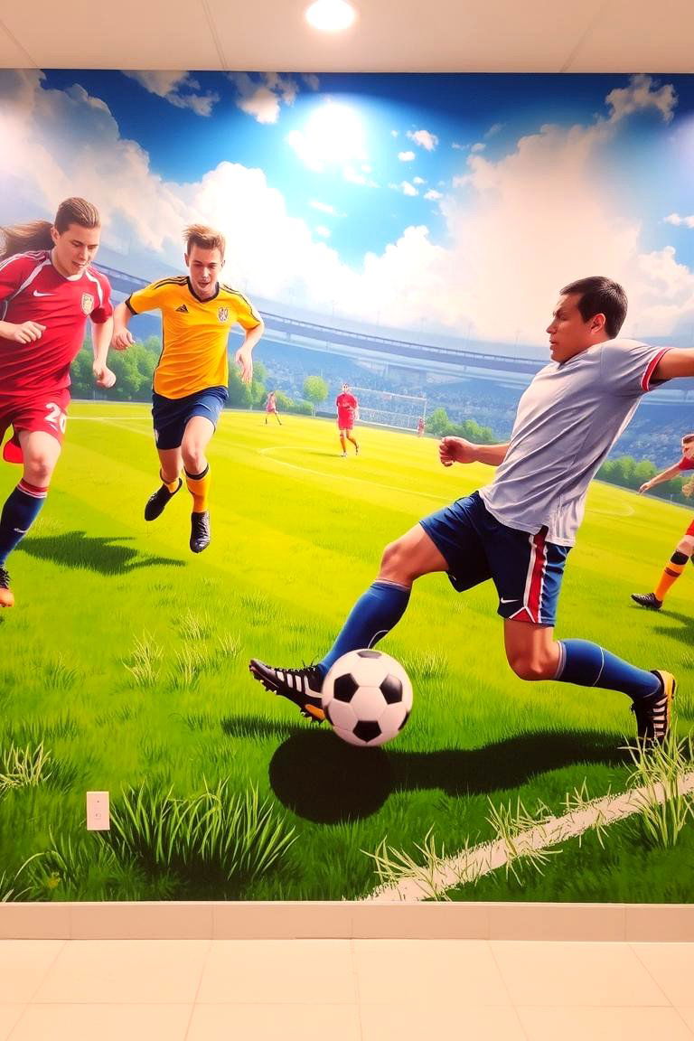 Bold Soccer Wall Murals - 24 Soccer Themed Bedroom Ideas