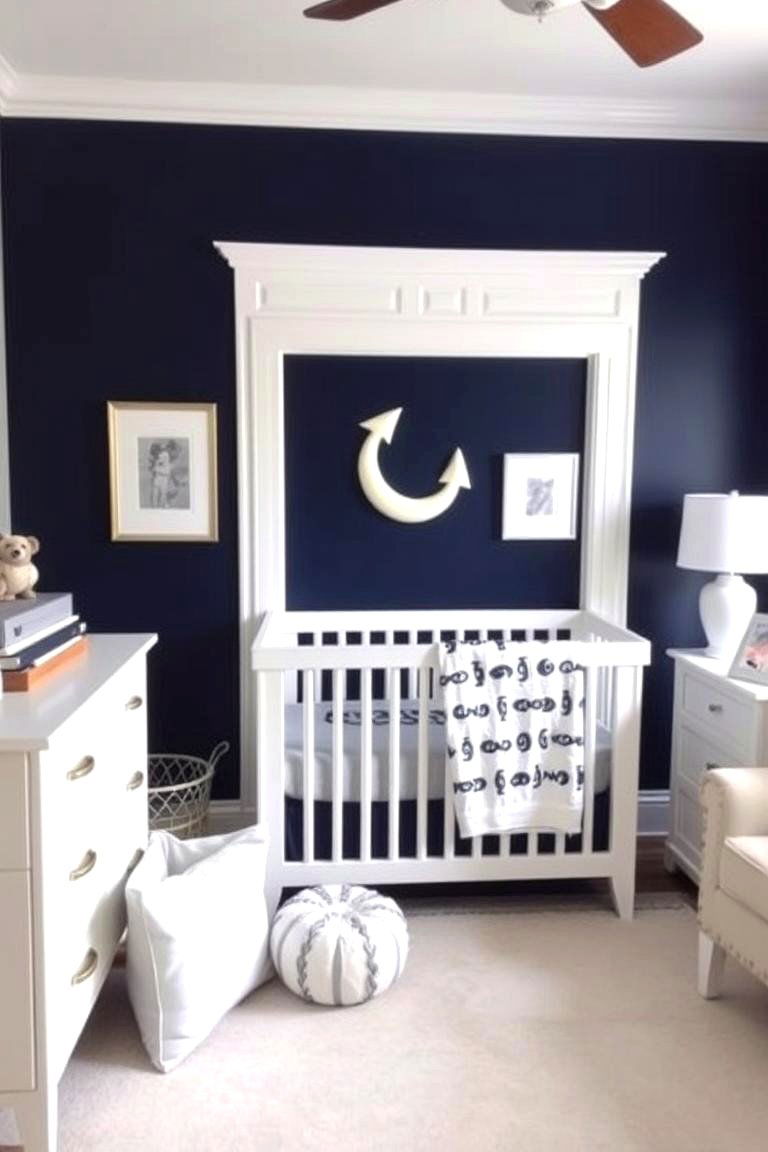 Bold Sophistication with Navy Blue - 24 Nursery Color Ideas
