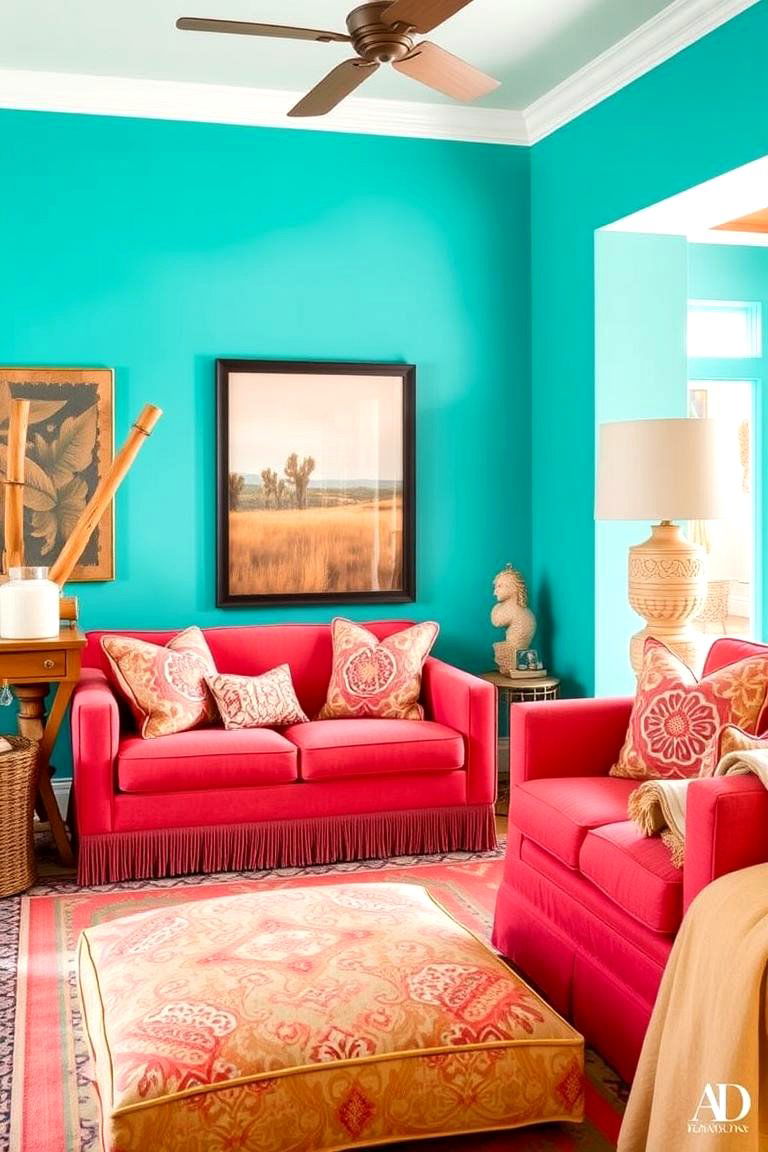 Bold Southwestern Color Palette - 24 Southwest Interior Design Ideas