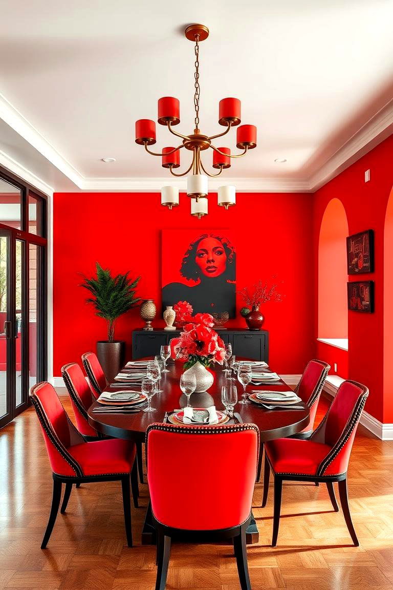 Bold Spanish Red Accents - 24 spanish style dining room ideas