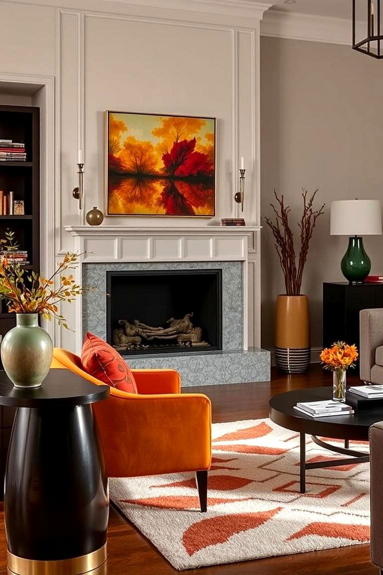 Bold Statement Accent Chair - 24 Fall Living Room Ideas