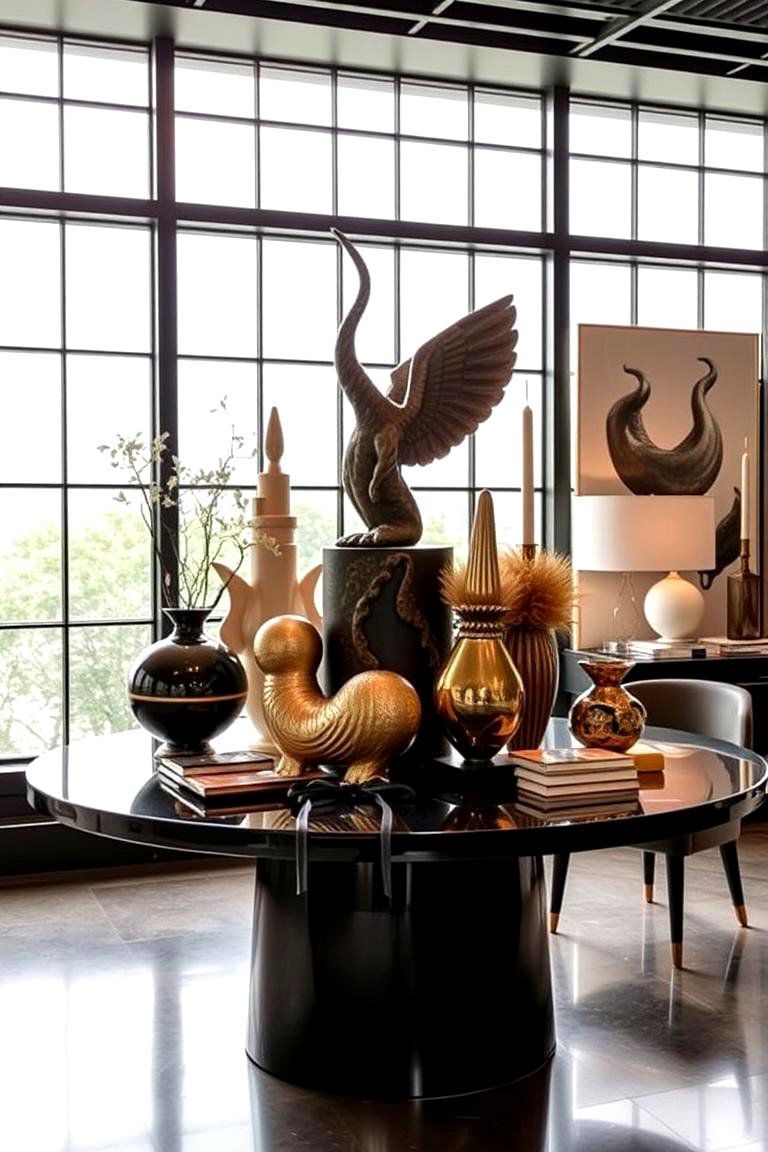 Bold Statement Centerpiece - 24 Round Table Decor Ideas