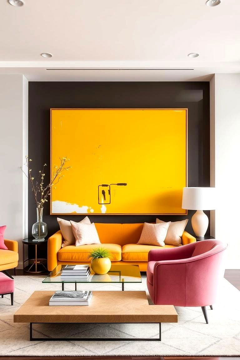 Bold Statement Pieces for Dynamic Interiors - 24 How to Decorate With Yellow and Pink