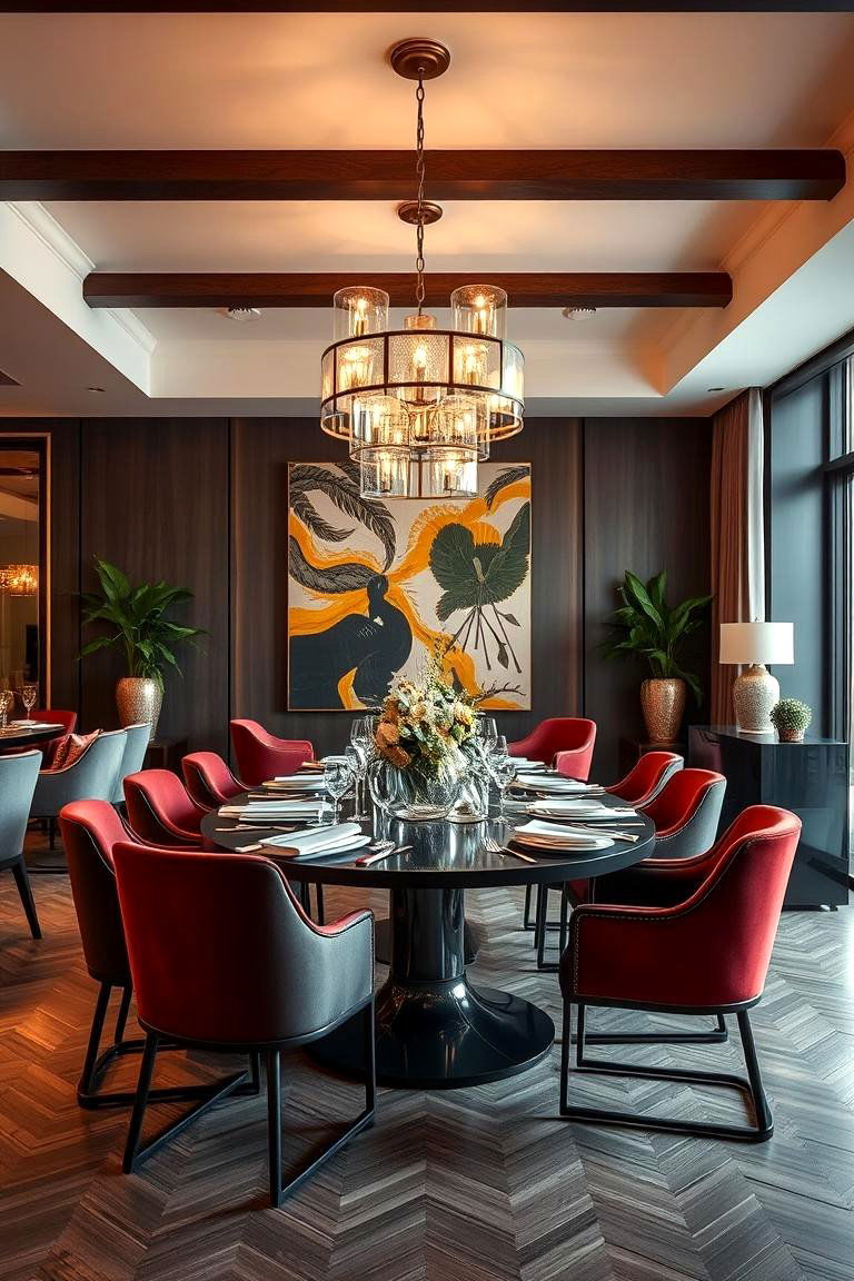 Bold Statement Pieces - 24 masculine dining room ideas
