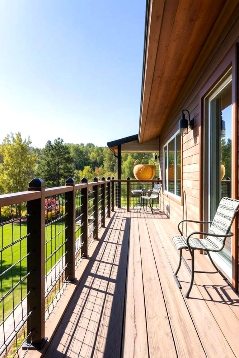 Bold Statement Railing - 24 Hog Wire Deck Railing Ideas