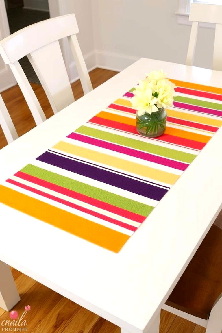 Bold Table Runner - 24 Dining Table Decor Ideas