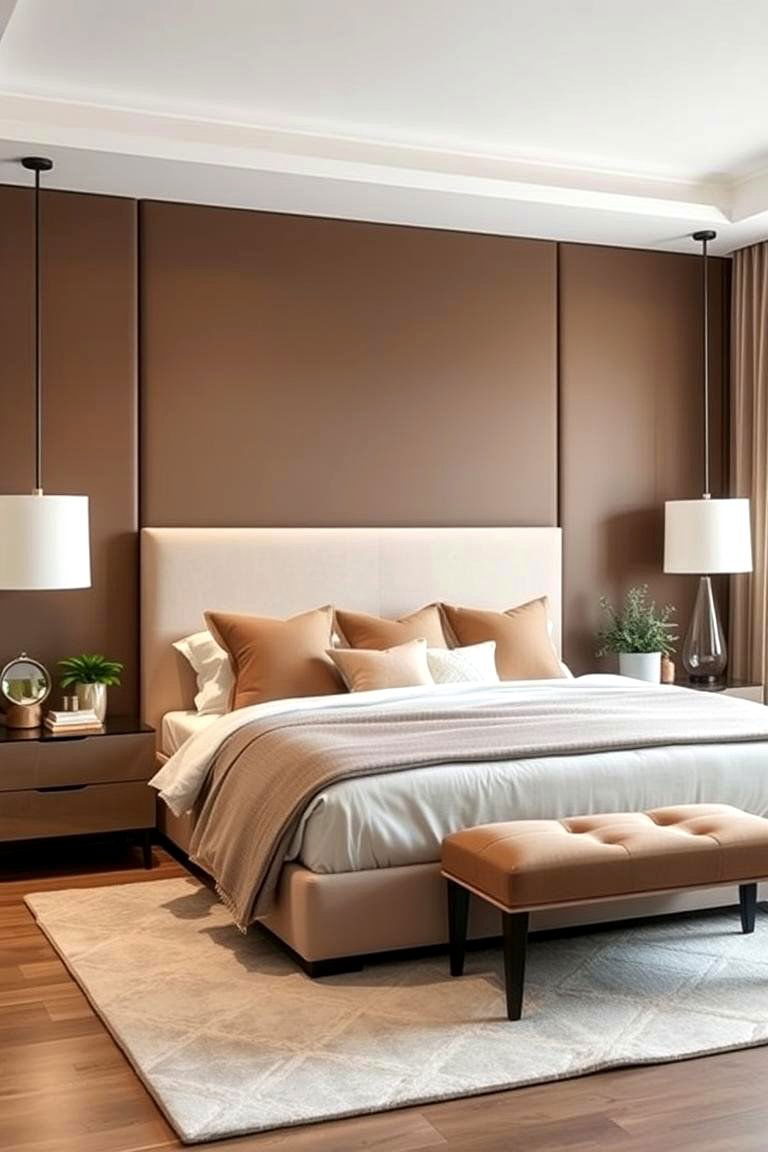 Bold Taupe Statement Pieces - 24 Taupe Bedroom Ideas