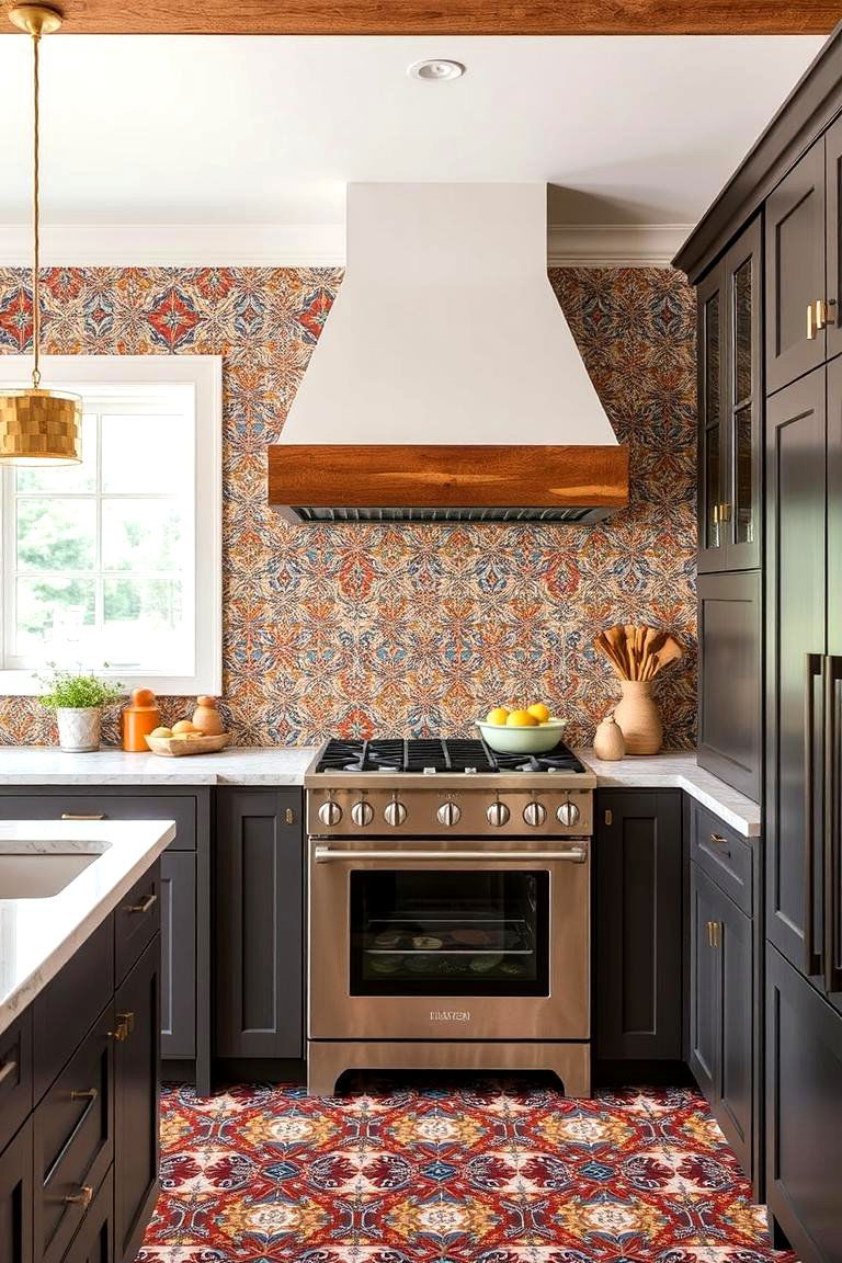 Bold Tile Backsplash - 24 Barndominium Kitchen Ideas