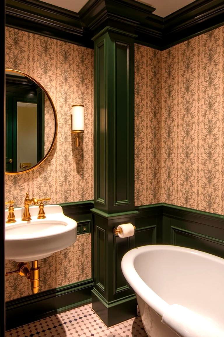 Bold Trim and Molding - 24 Maximalist Bathroom Design Ideas