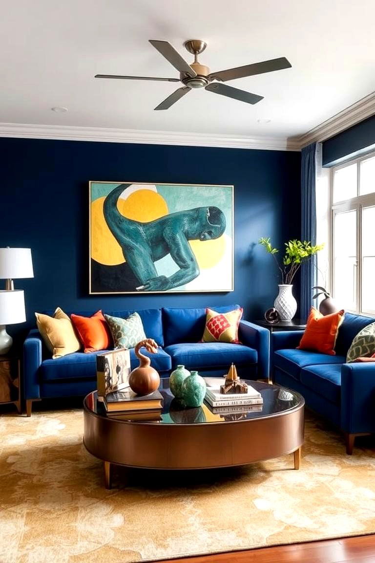 Bold Use of Accents - 24 Ralph Lauren Living Room Ideas