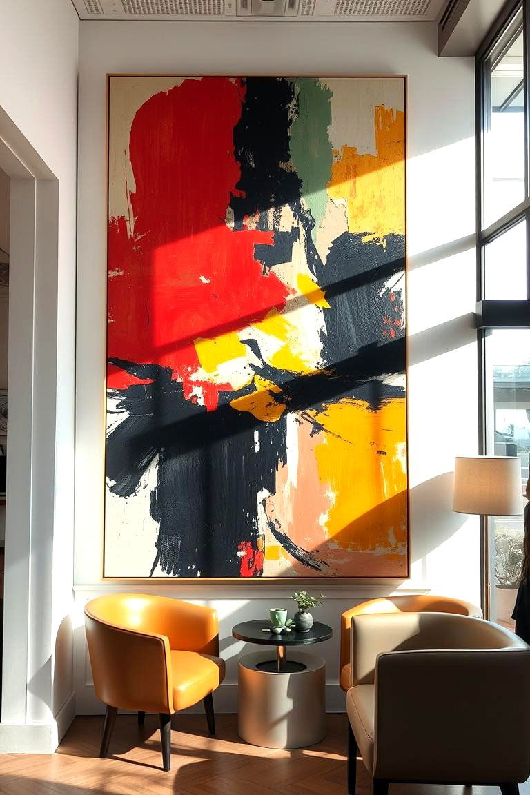 Bold Wall Art for a Focal Point - 24 Small Salon Interior Design Ideas