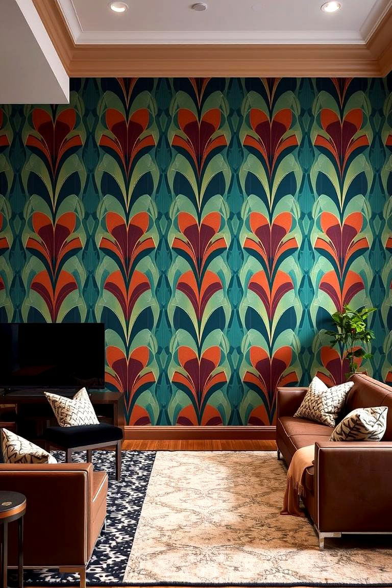 Bold Wallpaper Designs - 27 1927s Living Room Design Ideas