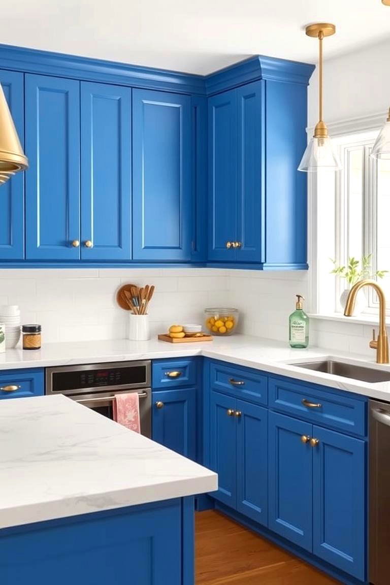 Bold and Beautiful Blues - 24 Painting Kitchen Cabinet Ideas