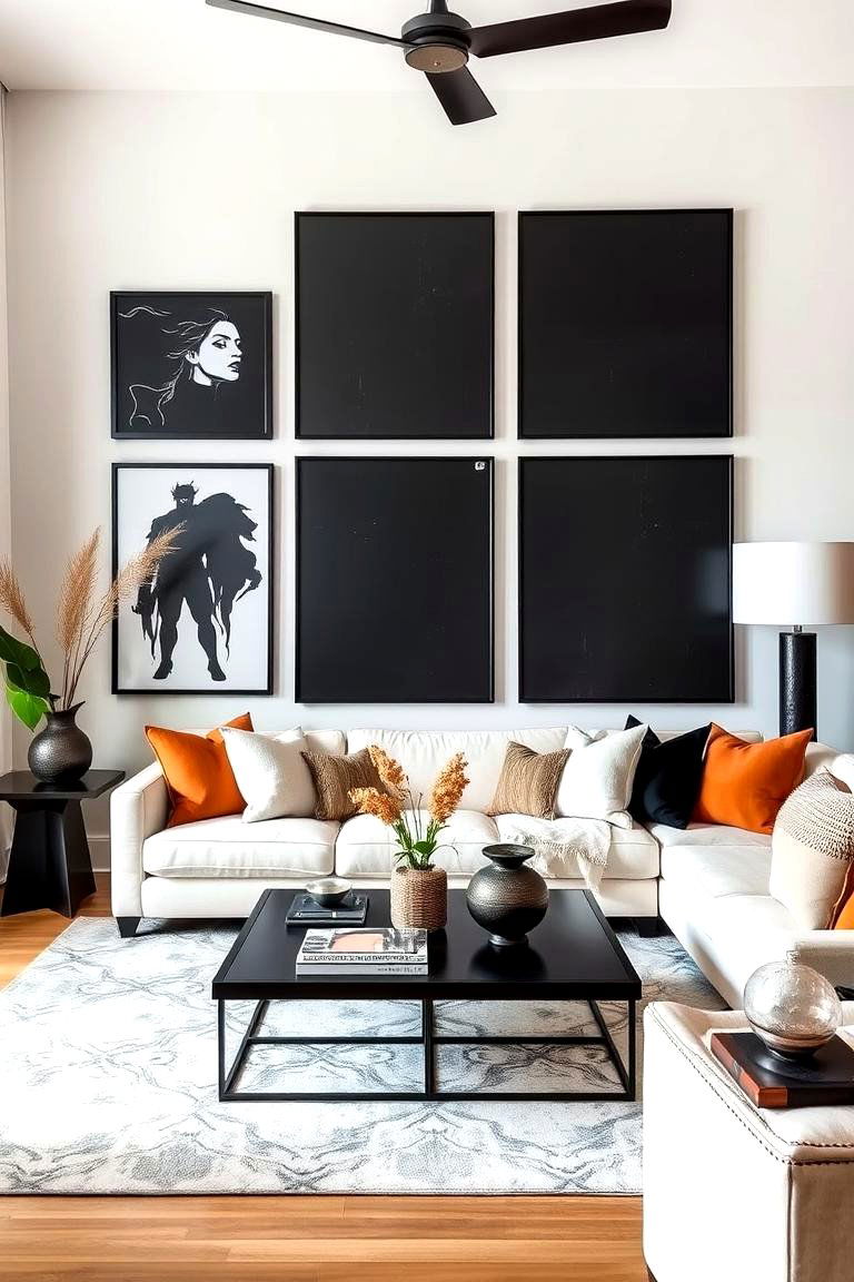 Bold and Beautiful Living Room - 24 Black and Brown Living Room Ideas