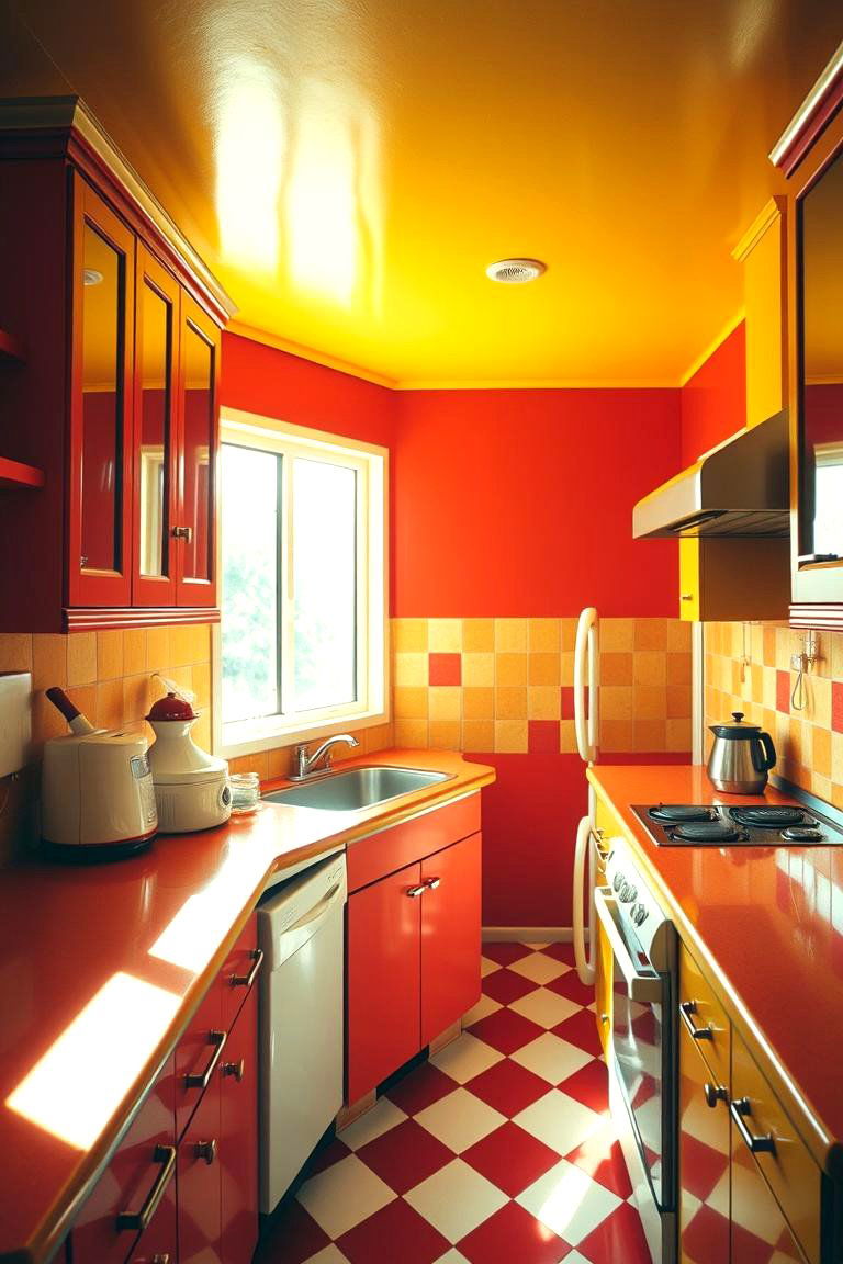 Bold and Bright Color Schemes - 27 1980s Kitchen Ideas
