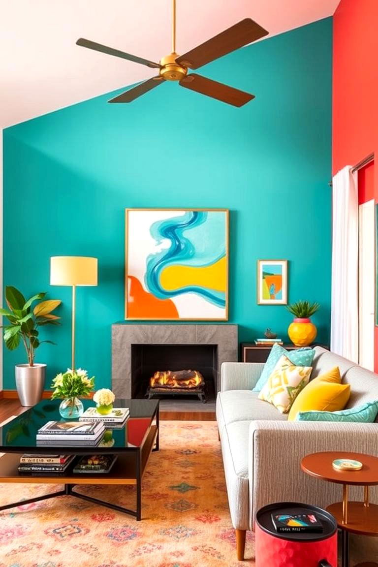 Bold and Bright - 24 Aesthetic Living Room Ideas