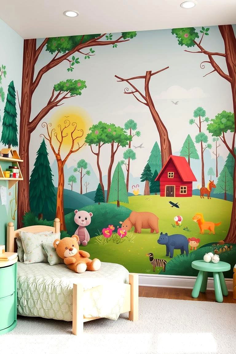 Bold and Expressive Wall Murals - 24 High Ceiling Tall Wall Decor Ideas