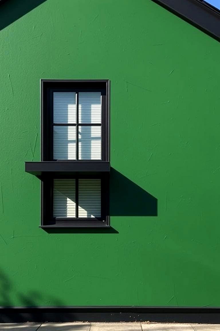 Bold and Timeless Aesthetic - 24 Forest Green House With Black Trim