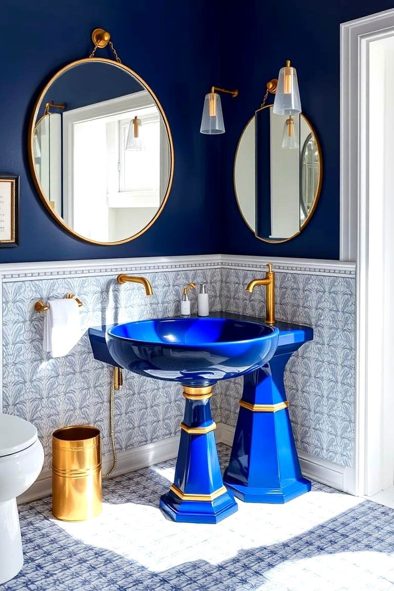 Boldly Colored Fixtures - 24 Maximalist Bathroom Design Ideas