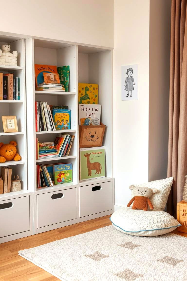 Book Nooks and Shelves for Reading Materials - 24 Playroom Storage Ideas