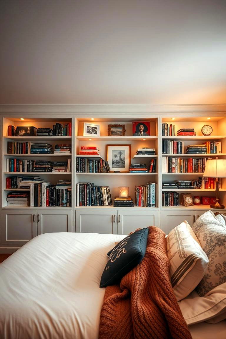 Bookcase Style Shelves - 24 Bedroom Shelving Ideas