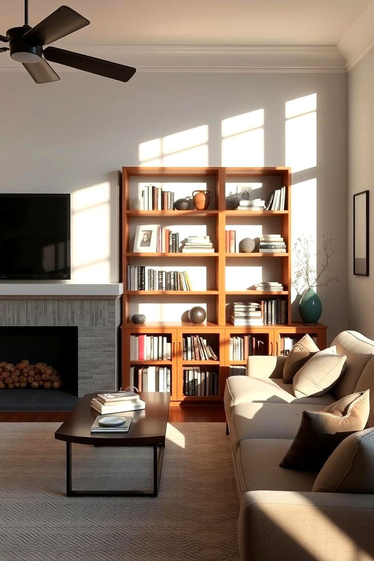 Bookshelf Half Wall - 24 Half Wall Ideas