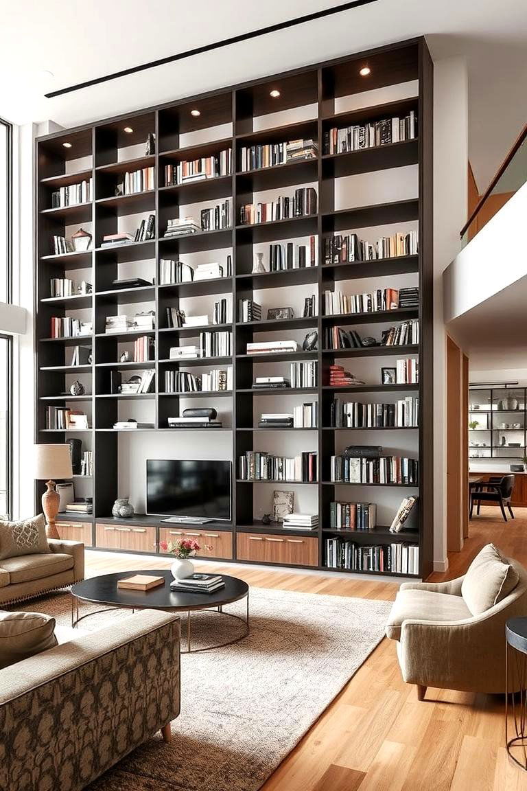 Bookshelf as a Room Divider - 24 Living Room Bookshelf Ideas