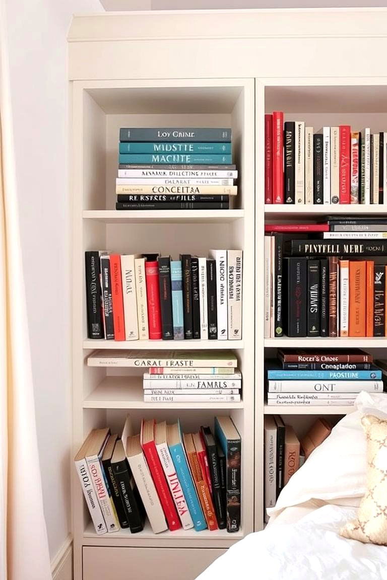 Bookshelf with French Literature - 24 Paris-themed Bedroom Ideas