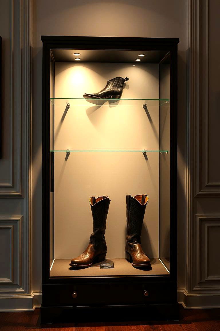 Boot Display Cabinets - 24 Boot Storage Ideas