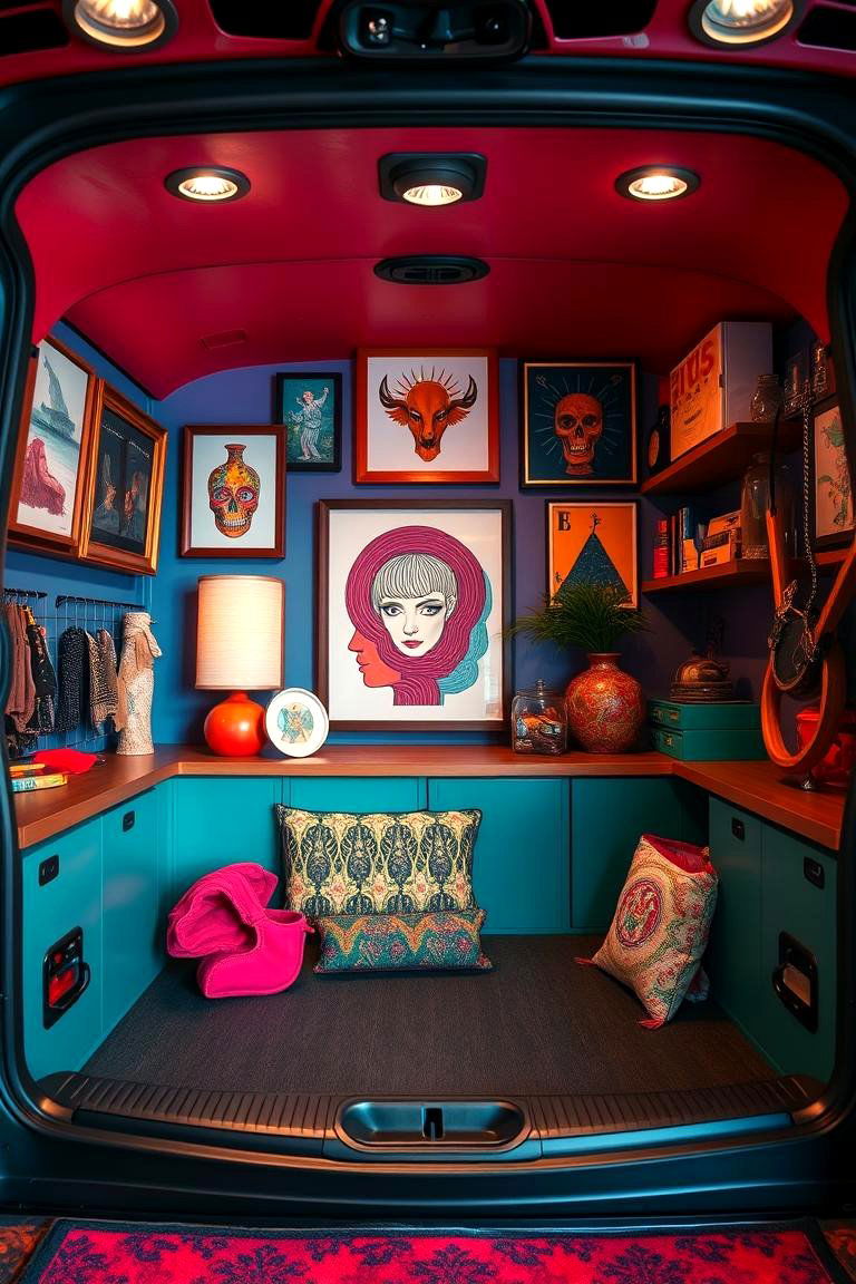 Boot Room with Artistic Flair - 24 Boot Room Ideas