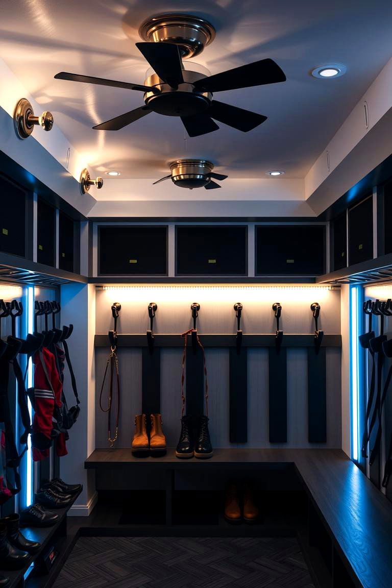 Boot Room with Decorative Lighting - 24 Boot Room Ideas