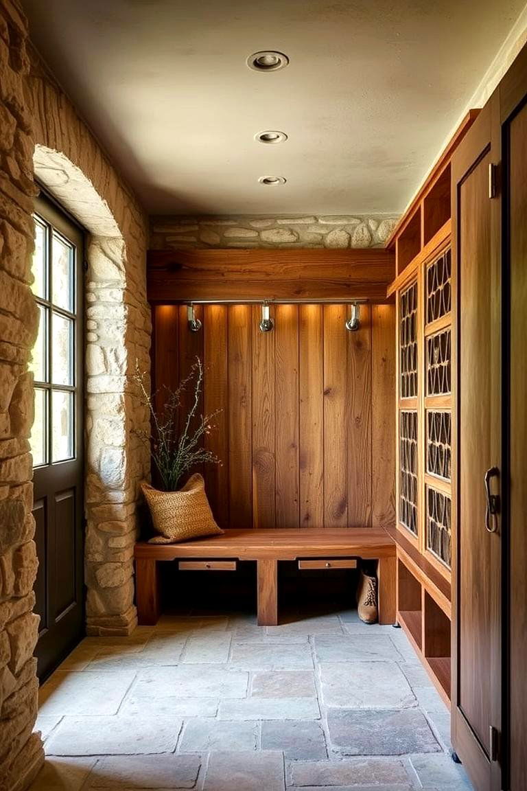 Boot Room with Natural Materials - 24 Boot Room Ideas