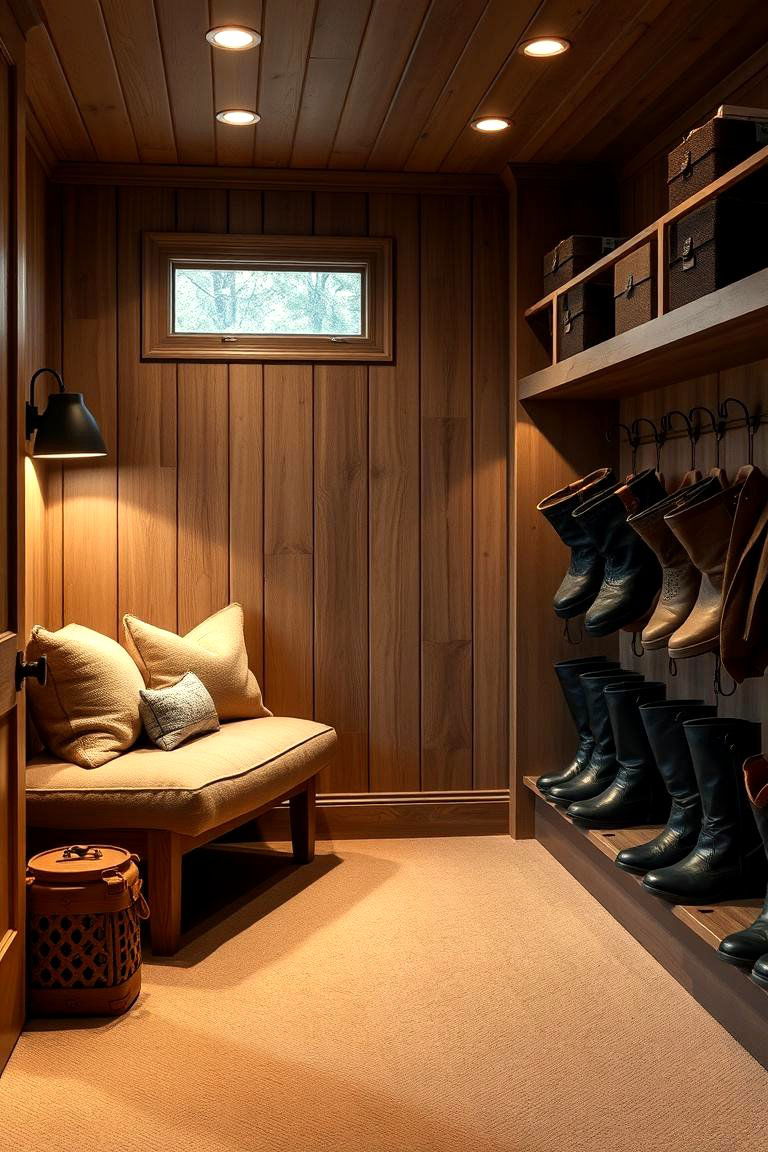 Boot Room with a Cozy Reading Nook - 24 Boot Room Ideas
