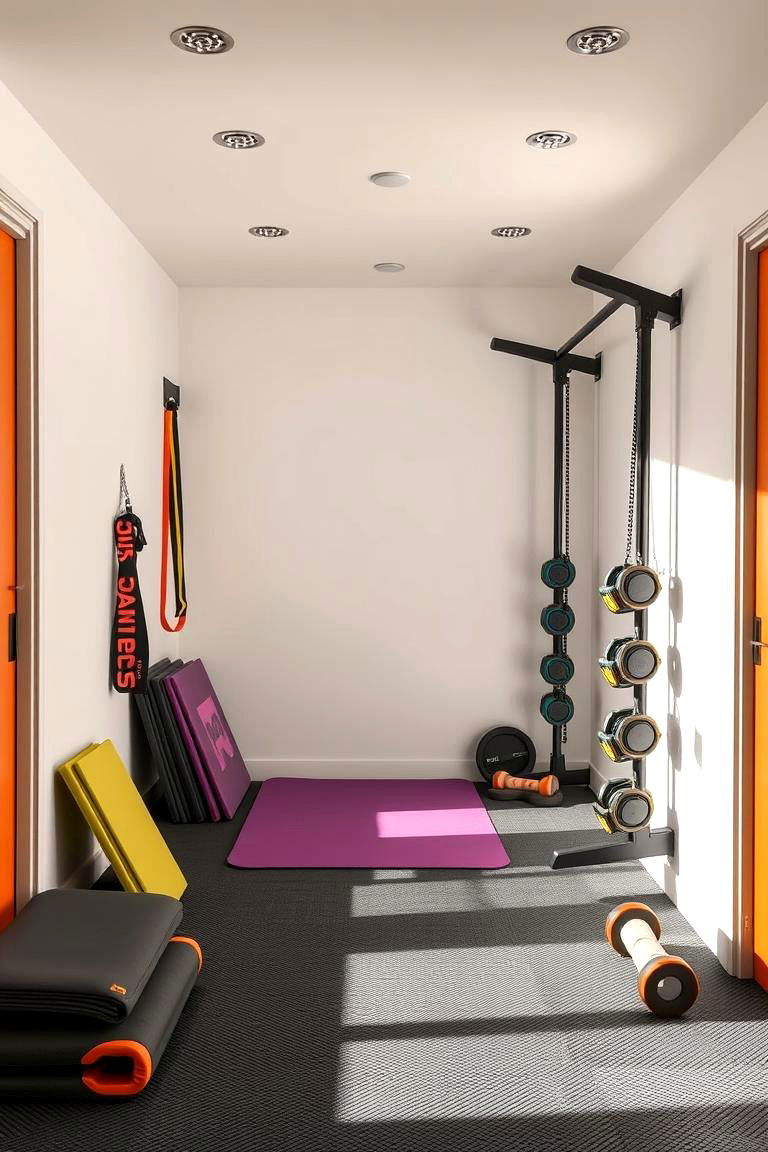 Boot Room with a Fitness Corner - 24 Boot Room Ideas