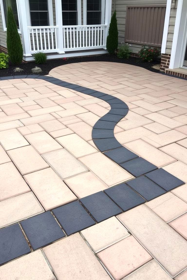Border Accents - 24 Paver Patio Ideas