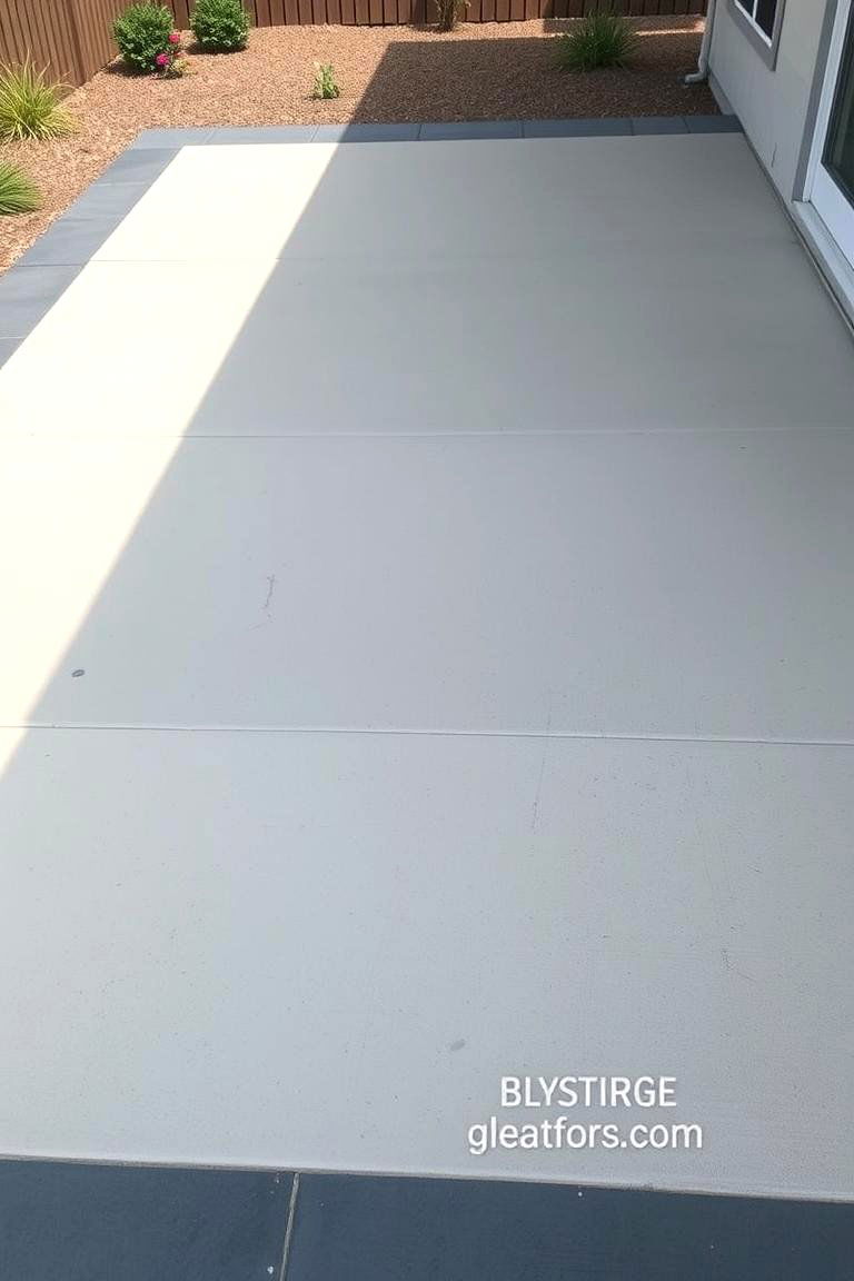 Bordered Elegance - 24 Painted Concrete Patio Ideas