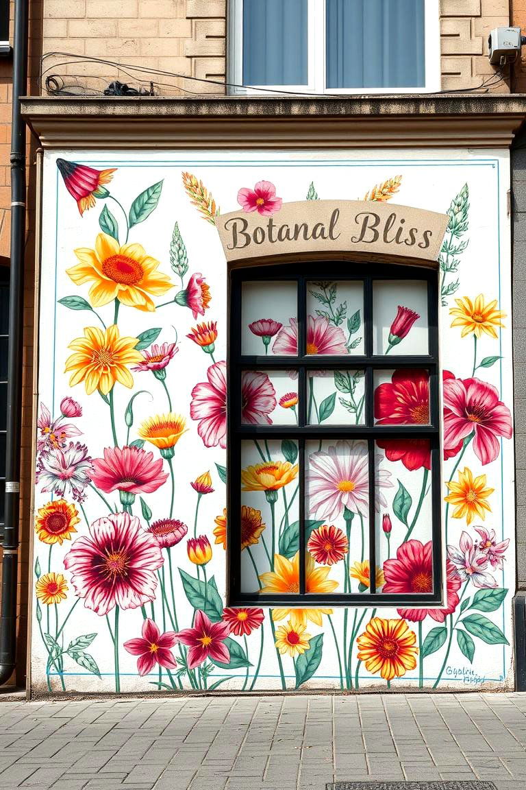 Botanical Bliss Blueprint - 24 Flower Murals on Buildings