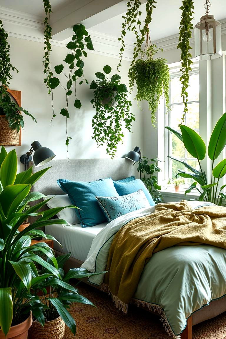 Botanical Haven Bedroom - 24 blue and green bedroom ideas