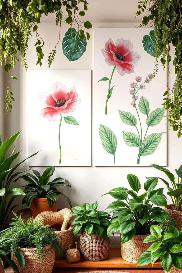 Botanical Oasis - 24 Pink and Green Bathroom Design Ideas