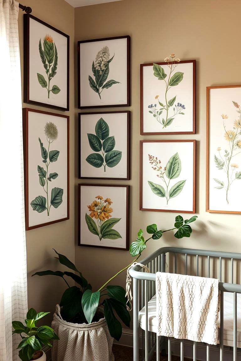 Botanical Print Collection - 24 Nursery Wall Decor Ideas