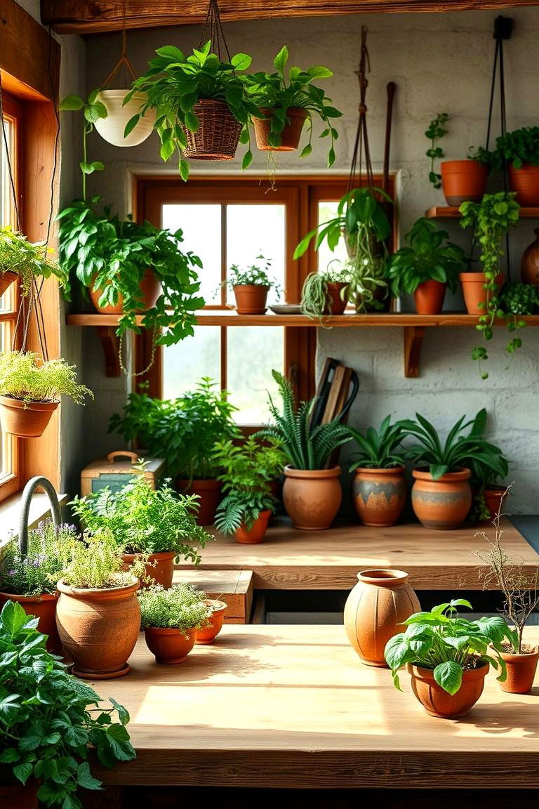 Botanical Vibes with Indoor Herb Gardens - 24 Green and Brown Kitchen Ideas