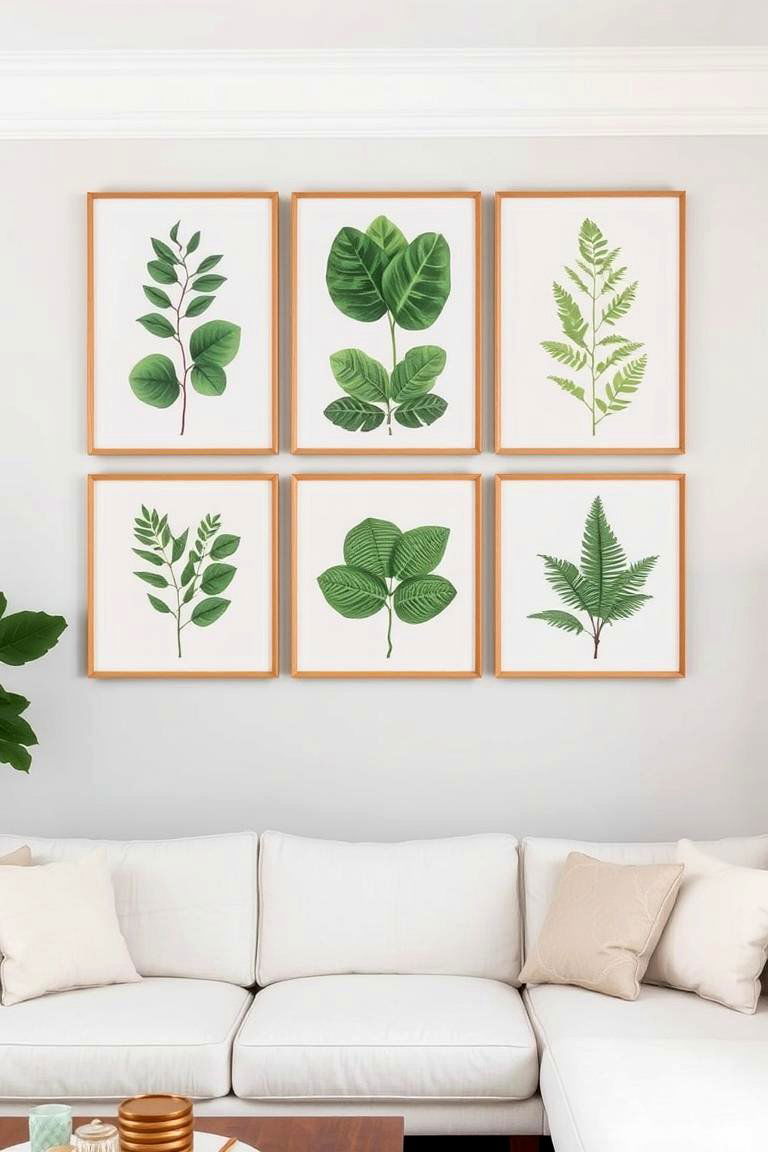 Botanical Wall Art - 24 living room wall decor ideas