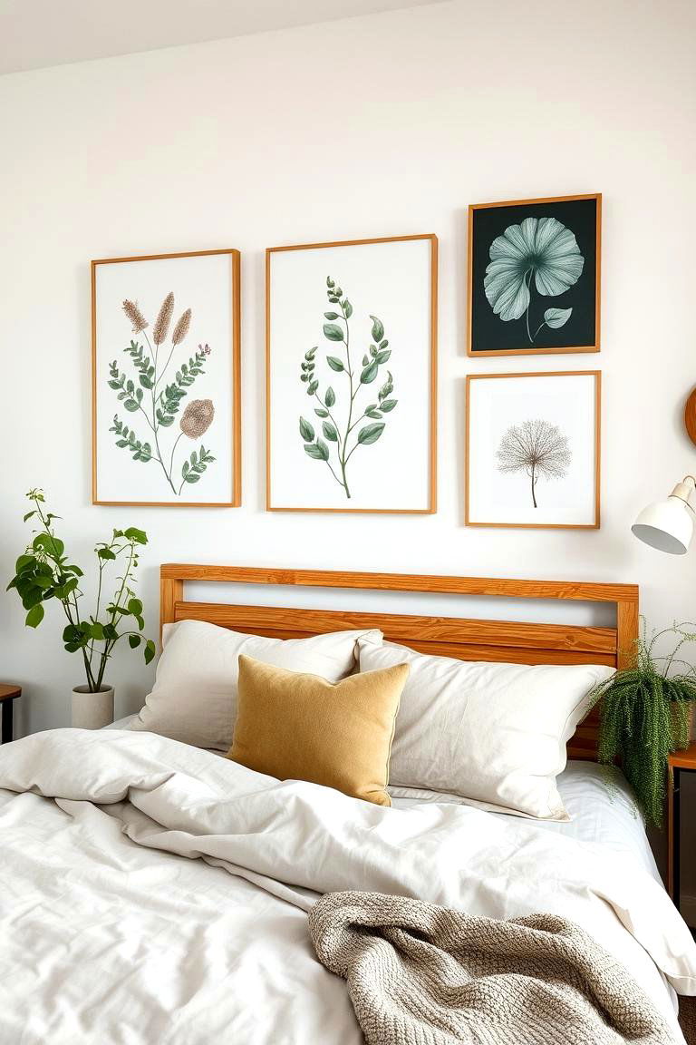 Botanical Wall Art and Nature Inspired Prints - 24 Cottagecore Bedroom Ideas