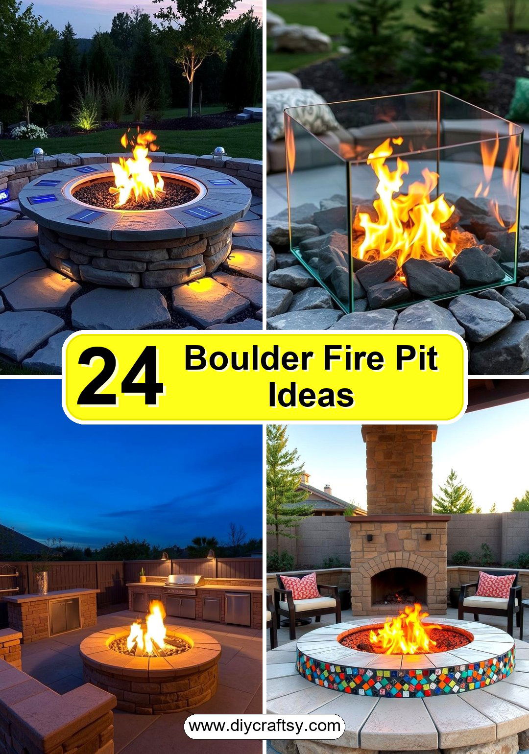 Boulder Fire Pit Ideas